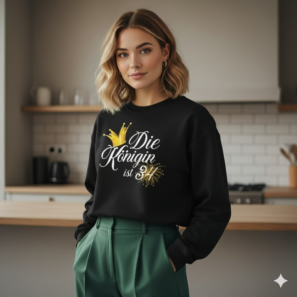 34. Geburtstag Sweatshirt für Frauen