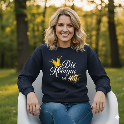 45. Geburtstag Sweatshirt für Frauen