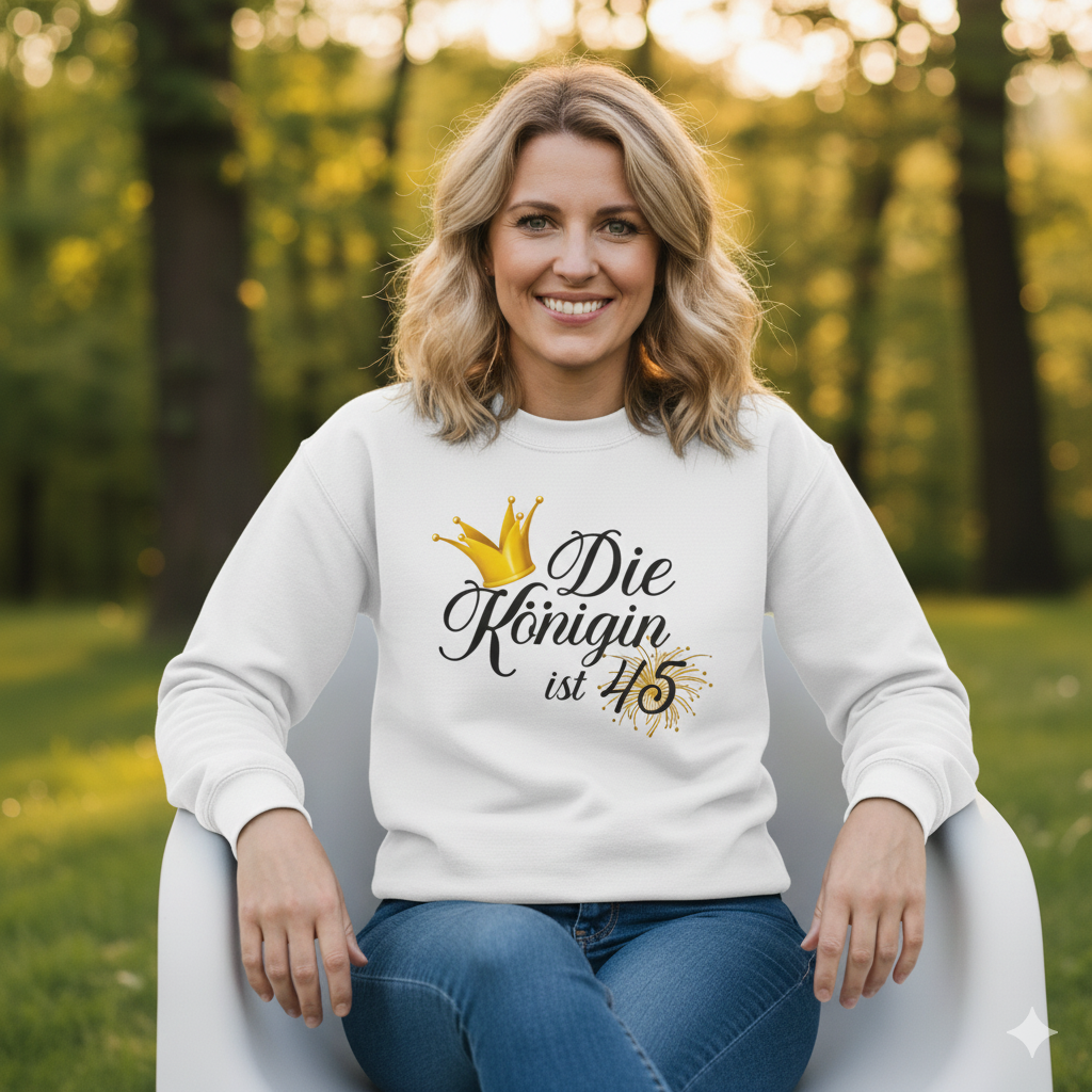 45. Geburtstag Sweatshirt für Frauen