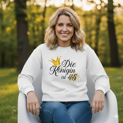 45. Geburtstag Sweatshirt für Frauen